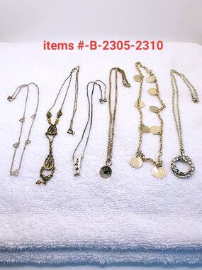 6 Necklaces, items # B-2305-2310., wt. 50 grams.